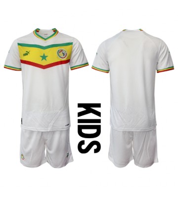 Lacne Dětský Futbalové dres Senegal MS 2022 Krátky Rukáv - Domáci (+ trenírky)